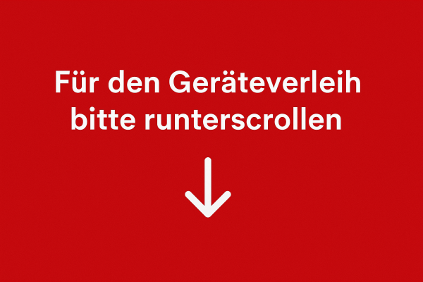 Scrollen für Geräteverleih