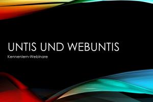 Kennenlern-Webinare Untis und WebUntis