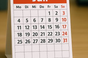 Kalender Juli